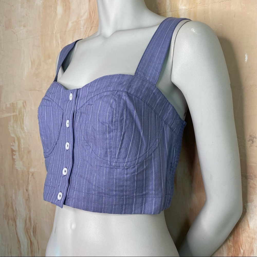 Medium Free People Perfectly Striped Crop Top - Picture 3 of 8